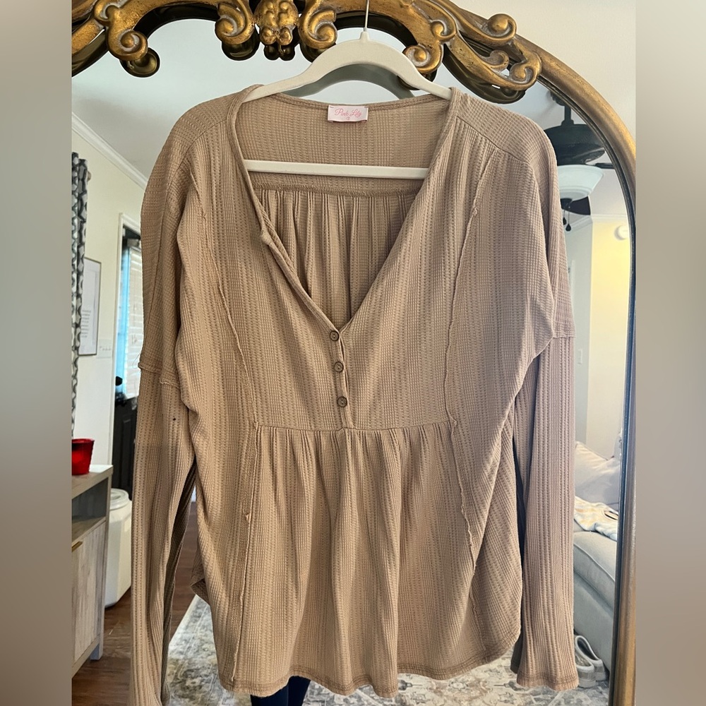 Pink lily tunic